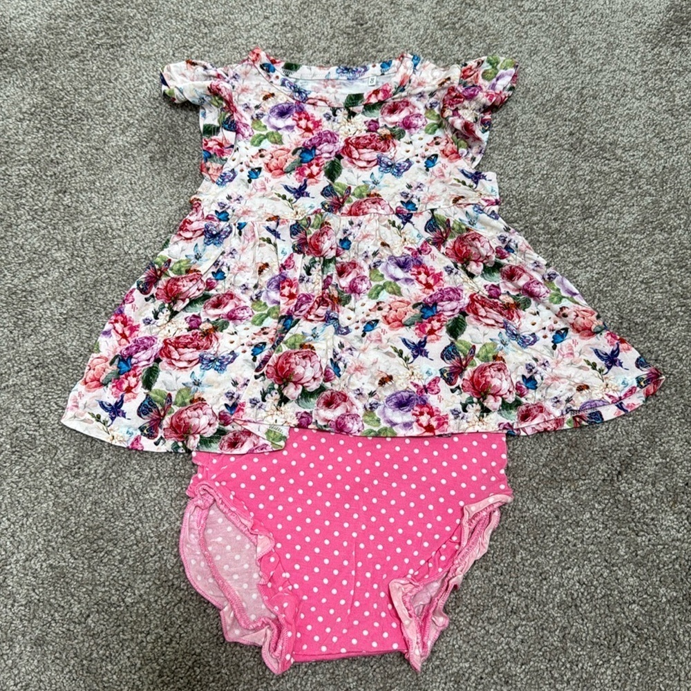 Posh Peanut Butterfly Floral & Polka Dot Bummies